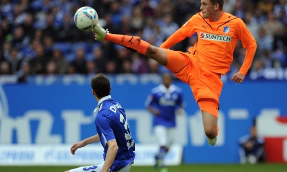 „Schalke“ – „Hoffenheim“ rungtynių akimirka
