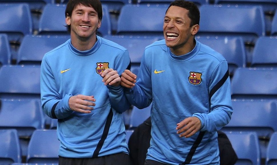 Lionelis Messi ir Adriano treniruotėje prieš trečiadienio rungtynes