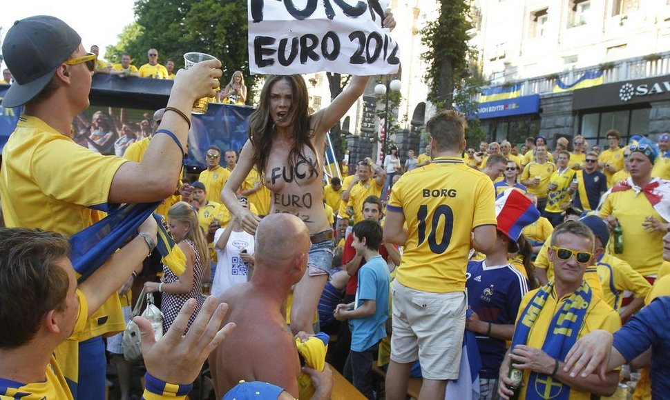 „Femen“ aktyvistės protestas Kijeve