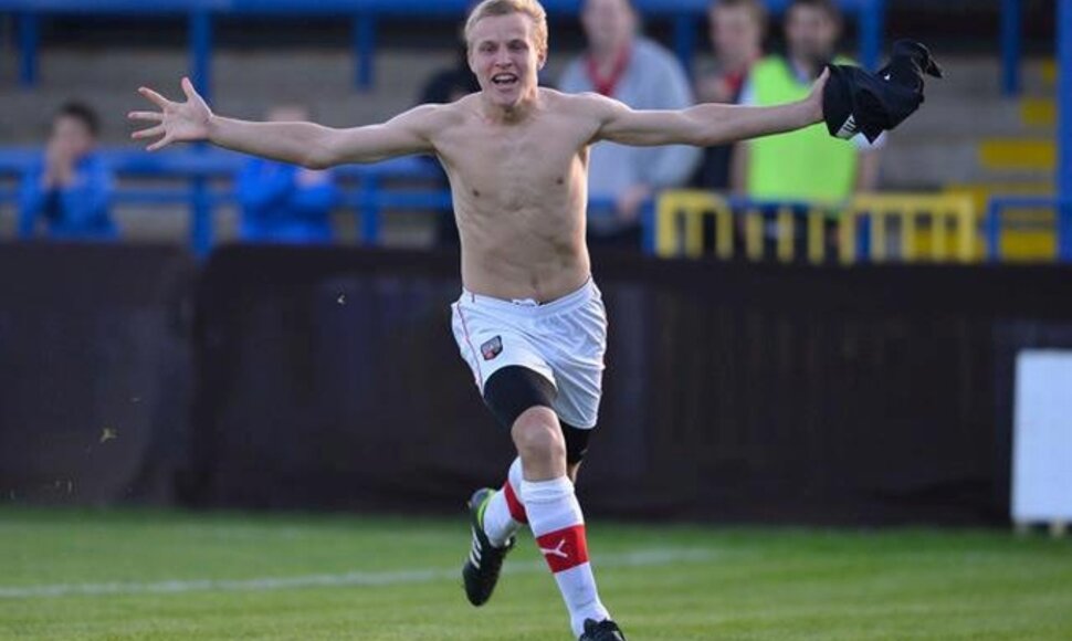 Audrius Laučys po įmušto įvarčio