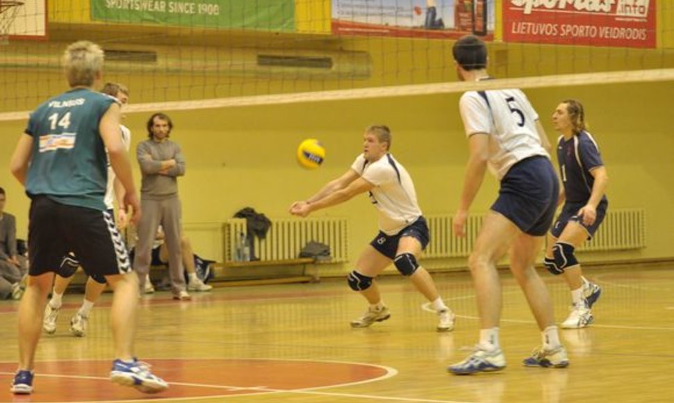 Lietuvos vyrų tinklinio čempionato rungtynių „Flamingo Volley/SM Tauras“ – „Ąžuolas“ akimirka