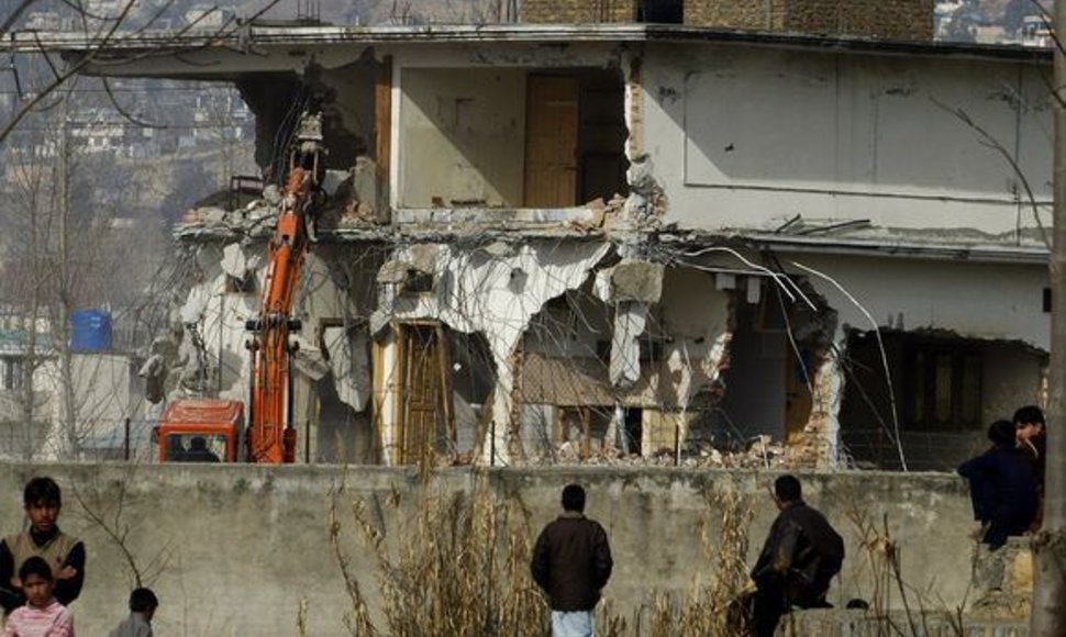 Griaunamas Osamos bin Ladeno slėptuvės kompleksas Pakistane