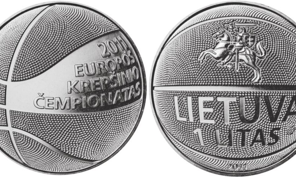 Krepšiniui skirta 1 lito moneta laimėjo gražiausios apyvartinės monetos apdovanojimą