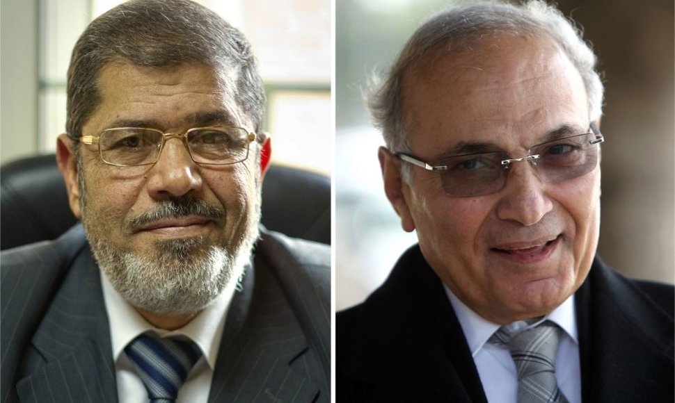 Mohammedas Mursi ir Ahmedas Shafiqas
