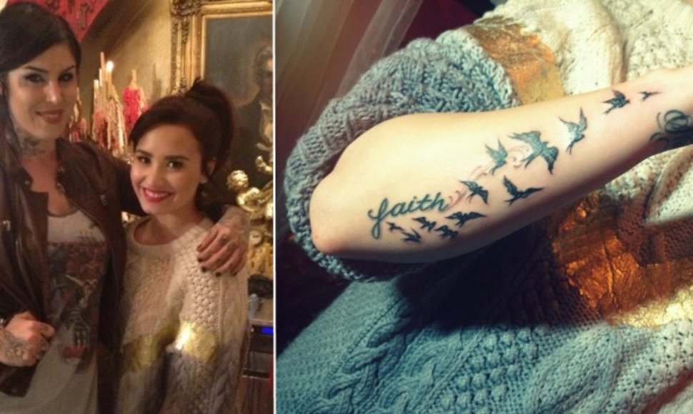 Demi Lovato su tatuiruočių meistre Kat Von D
