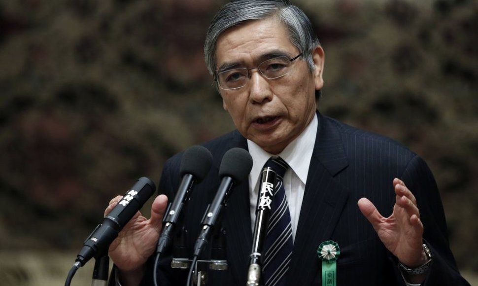 Japonijos centrinio banko vadovas Haruhiko Kuroda