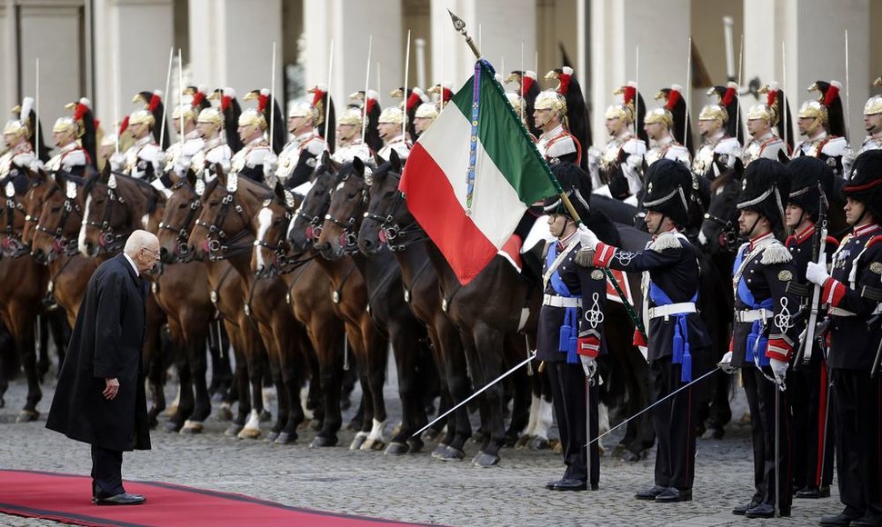 Italijoje prezidentu prisaikdintas Giorgio Napolitano