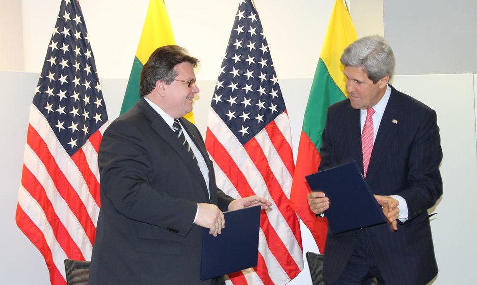 Linas Linkevičius ir Johnas Kerry