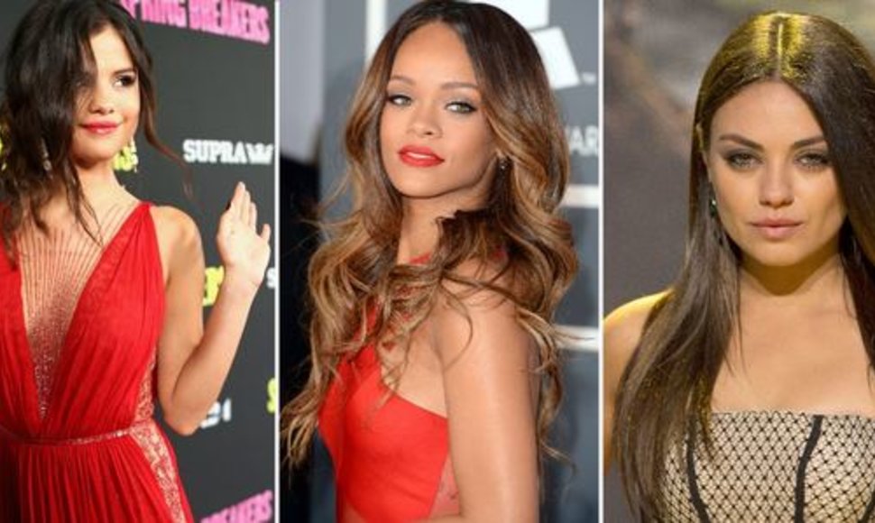 Seksualiausios pasaulio moterys: Miley Cyrus, Selena Gomez, Rihanna, Mila Kunis ir Jannifer Lawrence
