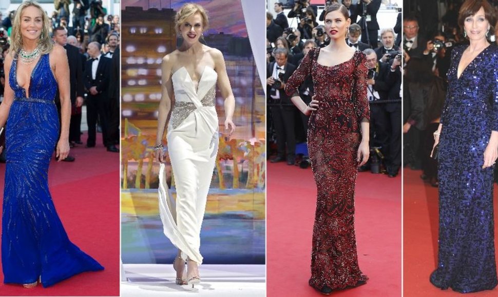Sharon Stone su Roberto Cavalli suknele, Nicole Kidman su „Armani“ suknele, Bianca Balti su „Dolce&Gabbana“ suknele ir Kristin Scott Thomas su „Armani“ suknele