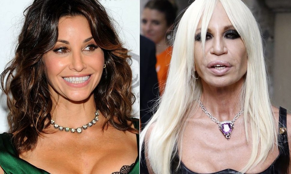 Gina Gershon ir Donatella Versace