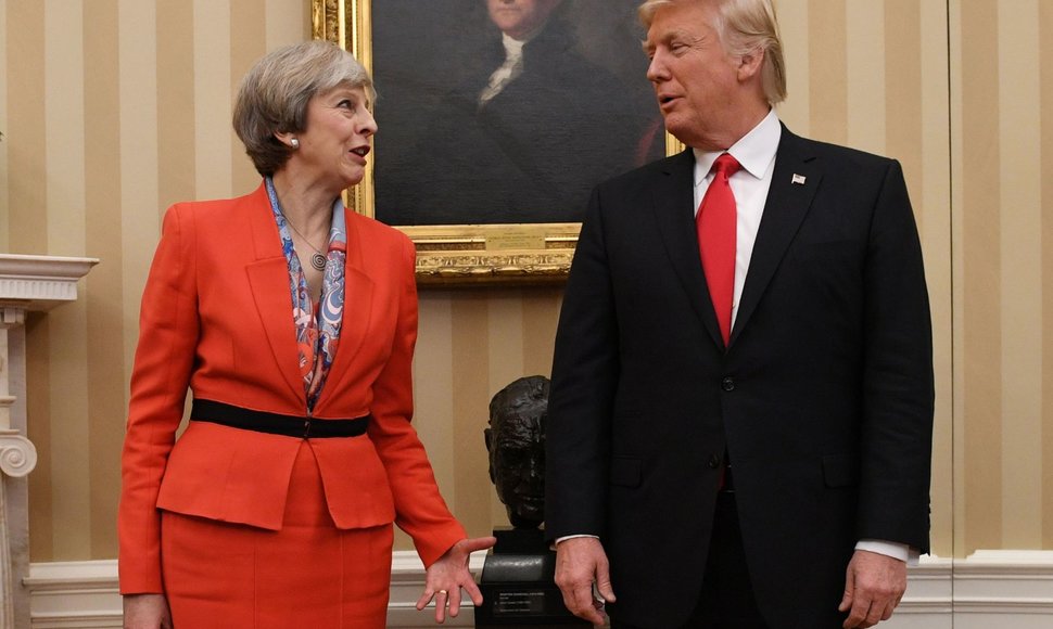 Theresa May ir Donaldas Trumpas