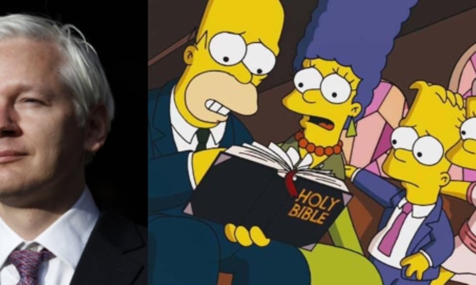 „WikiLeaks“ įkūrėjas Julianas Assange'as pasirodys 500-ojoje „Simpsonų“ serijoje 