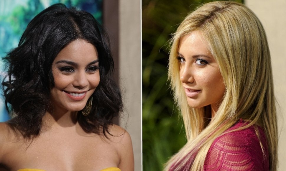 Vanessa Hudgens ir Ashley Tisdale filmo „Kelionė į paslaptingąją salą“ premjeroje