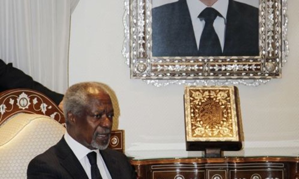 Sirijos prezidentas B.Assadas neišgirdo K.Annano prašymų liautis žudyti.