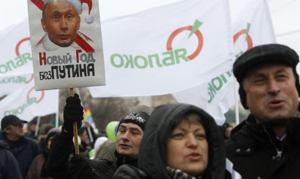 Maskvoje „Jabloko“ mitinge protestavo keli tūkstančiai žmonių.