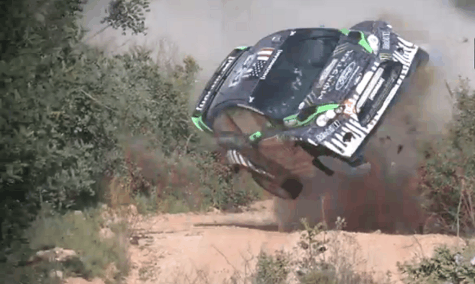 Keno Blocko avarija Portugalijos WRC ralio bandomajame važiavime