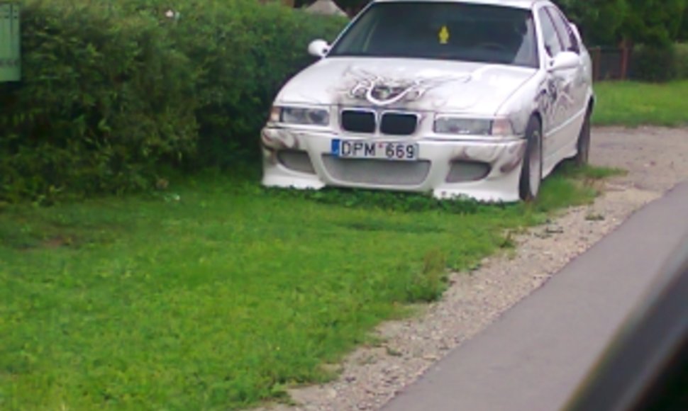BMW ant žolytės