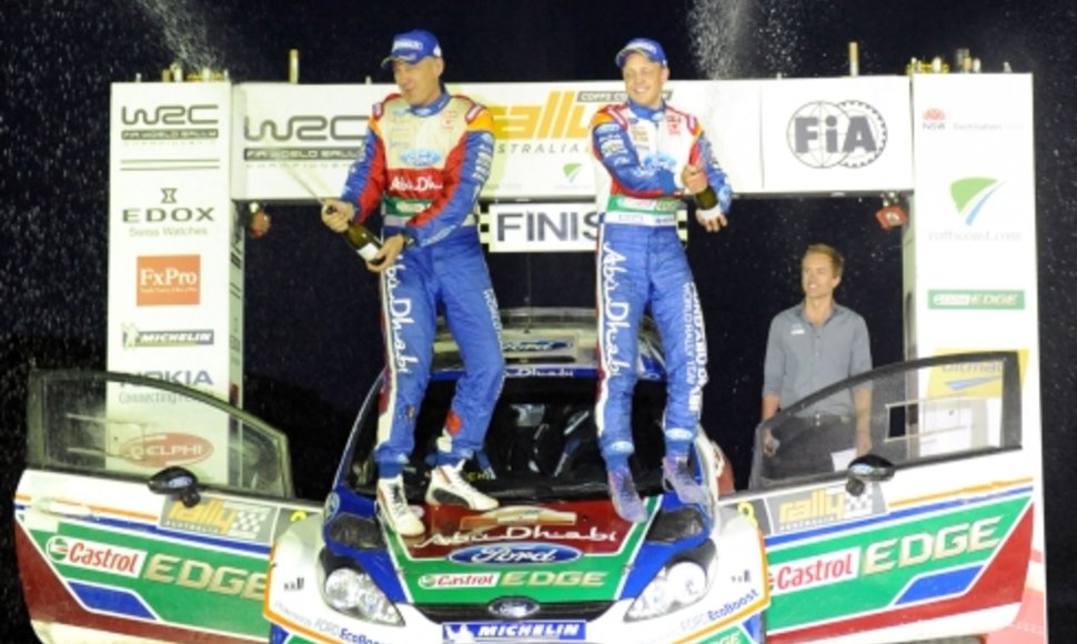 WRC Australijoje nugalėtojai: Mikko Hirvonenas ir Jarmo Lehtinenas