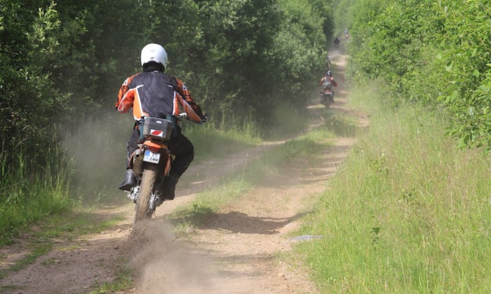 Kelionė aplink Lietuvą – „enduro“ motociklais. 1 diena