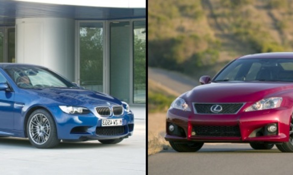 BMW M3 ir „Lexus IS-F“