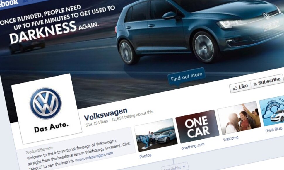 „Volkswagen“ „Facebook“ puslapis