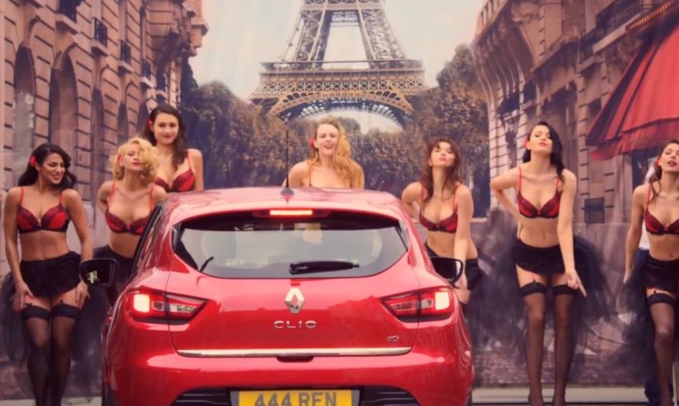 „Renault Clio“ reklamos akimirka