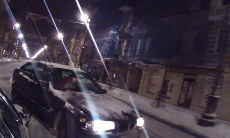 &Scaron;oninis slydimas Gedimino pr.
