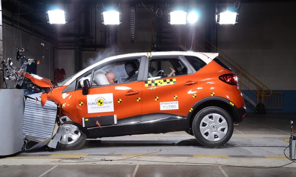 „Renault Captur“ „Euro NCAP“ bandymų metu