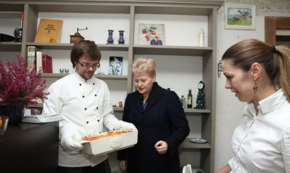 D.Grybauskaitė restorane „Piccolo Canopi“