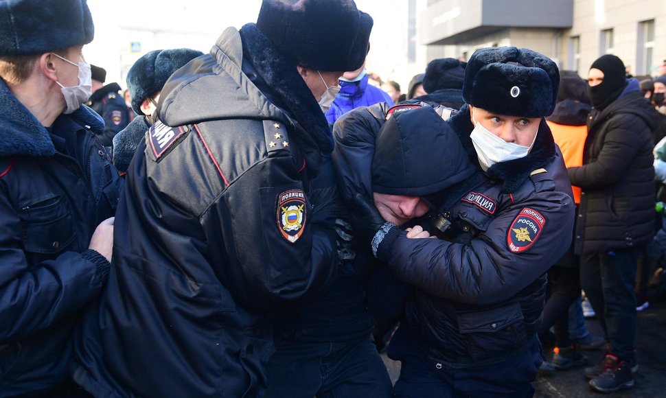 A.Navalno šalininkų protestas Novosibirske 