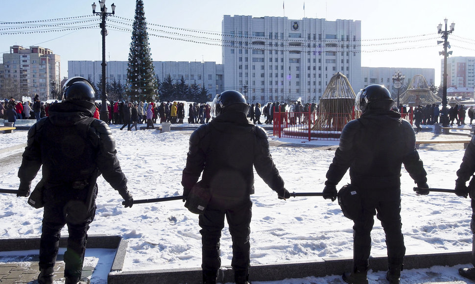 Rusijoje vyksta masiniai protestai