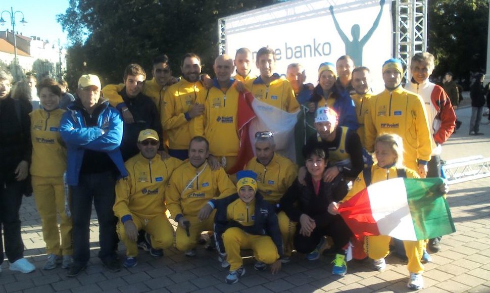 Vilniaus maratone dalyvaujantys italai čia atvyko ir pabėgioti, ir šventės atšvęsti