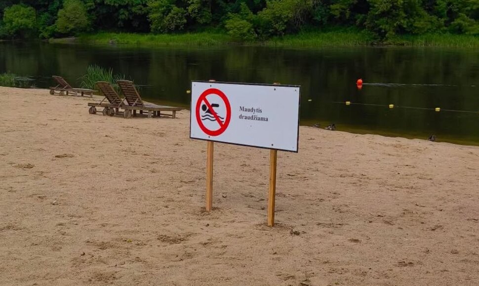 Kai kuriuose Vilniaus paplūdimiuose užfiksuota vandens tarša