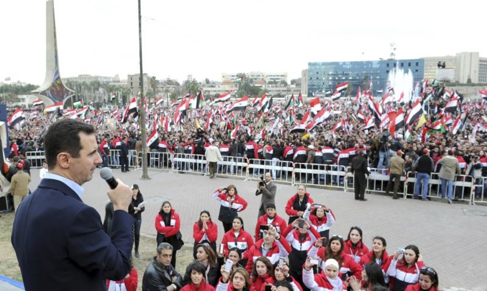 Basharas al Assadas kalba prieš minią