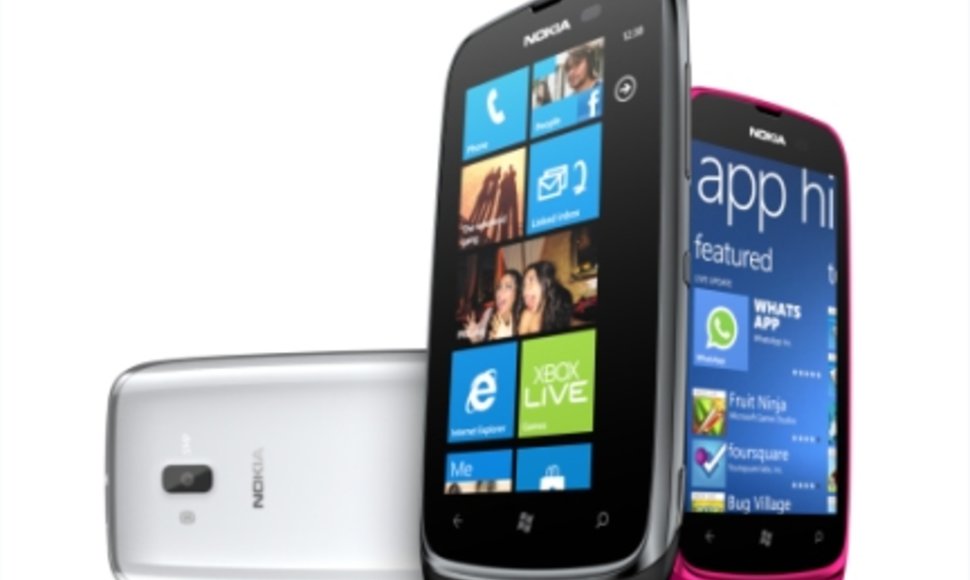 „Nokia Lumia 610” – mažiausios kainos „Lumia“ modelis.