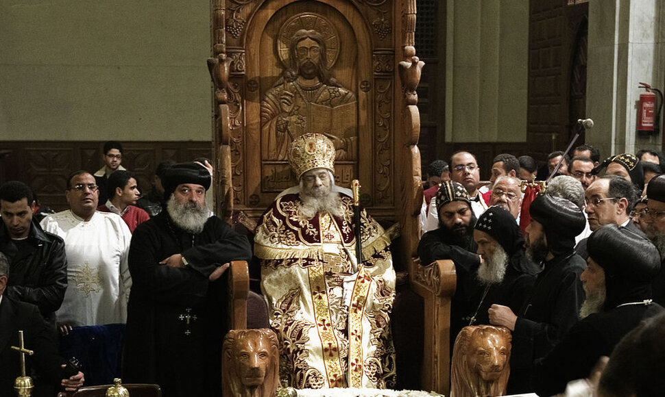Pašarvotas Koptų popiežius Shenuda III