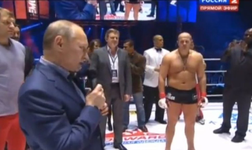 Rusijos premjeras Vladimiras Putinas nušvilptas per sporto renginį 