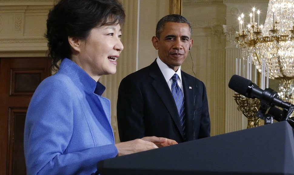 Barackas Obama ir Pietų Korėjos prezidentė Park Geun-Hye