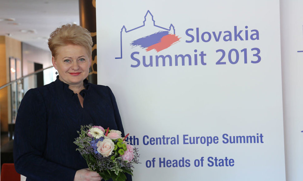 Dalia Grybauskaitė Vidurio Europos šalių vadovų susitikime Slovakijoje.