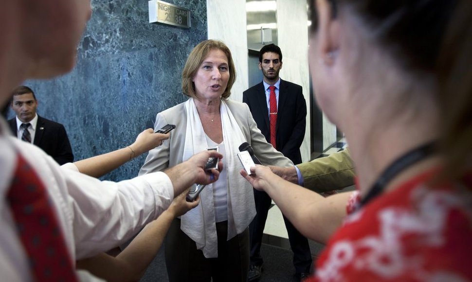 Izraelio vyriausioji derybininkė ir teisingumo ministrė Tzipi Livni 