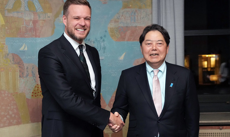 G.Landsbergis Miunchene susitiko su Japonijos užsienio reikalų ministru