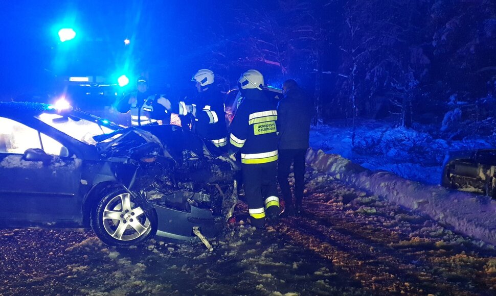 &bdquo;Peugeot&ldquo; trenkėsi į policijos tarnybinį automobilį