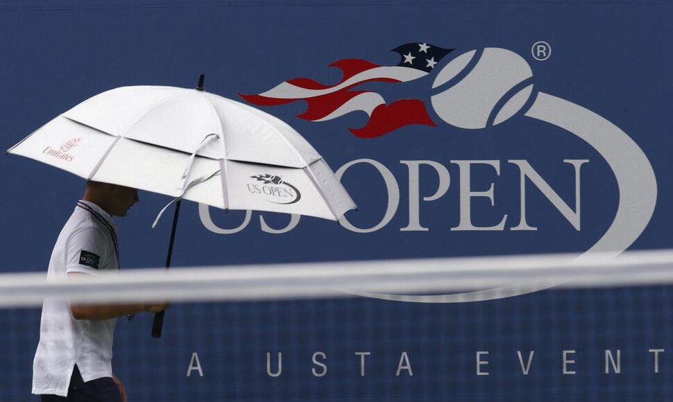 US Open varžybos dažnai būna nutraukiamos dėl lietaus