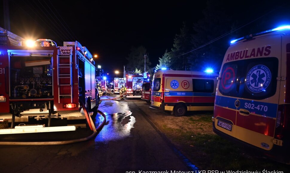 Tragi&scaron;kas gaisras Lenkijos P&scaron;uvo mieste