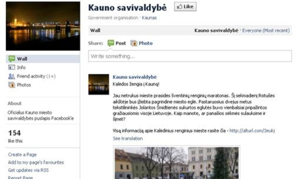 Kaunas įžengė į „Facebook“