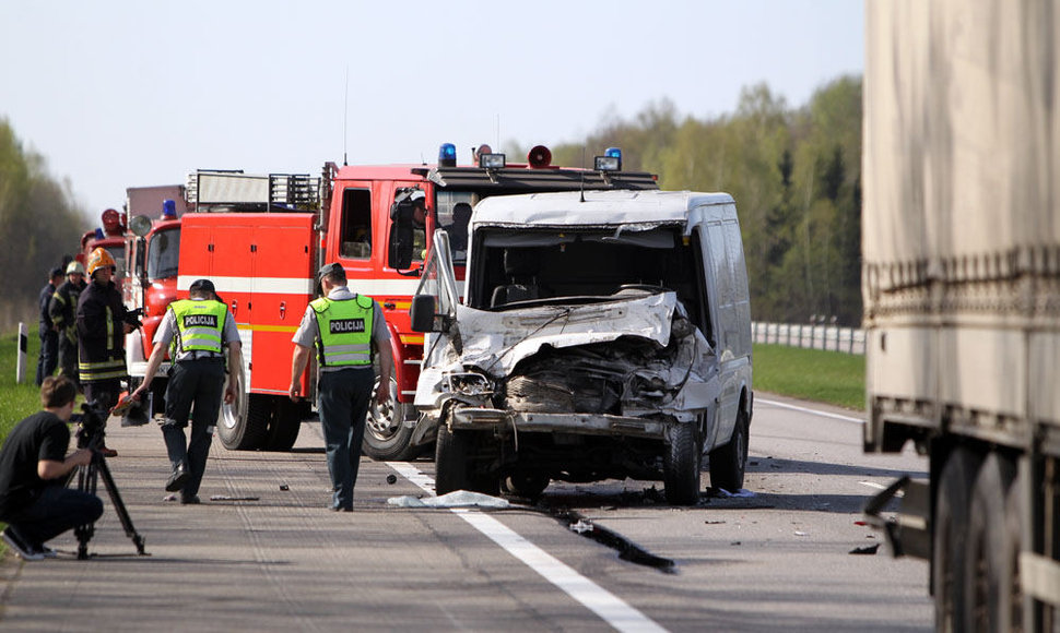 Avarija A1 kelyje Kauno rajone