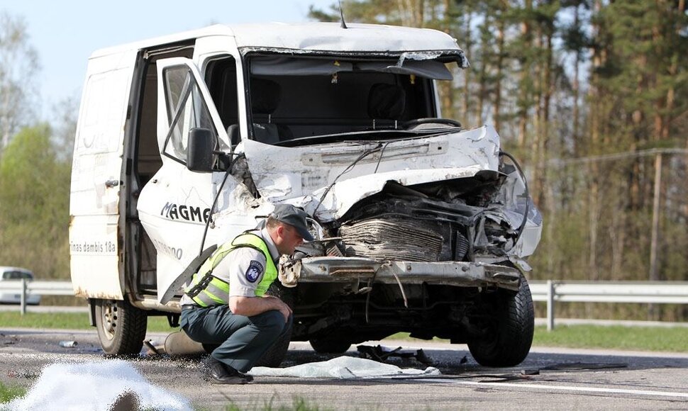 Avarija A1 kelyje Kauno rajone