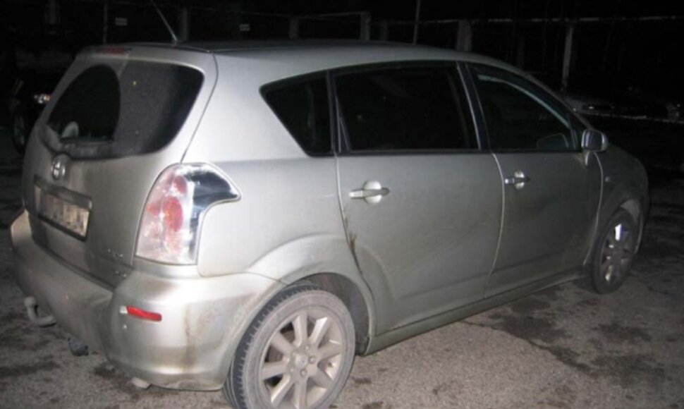 Pavogtas Toyota automobilis