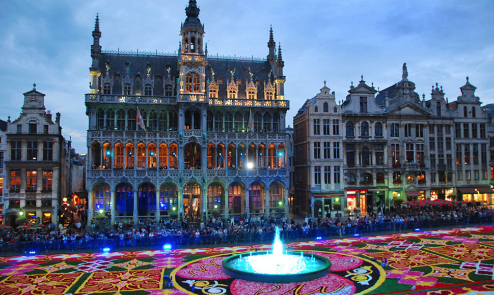 Gėlių kilimas Briuselyje 